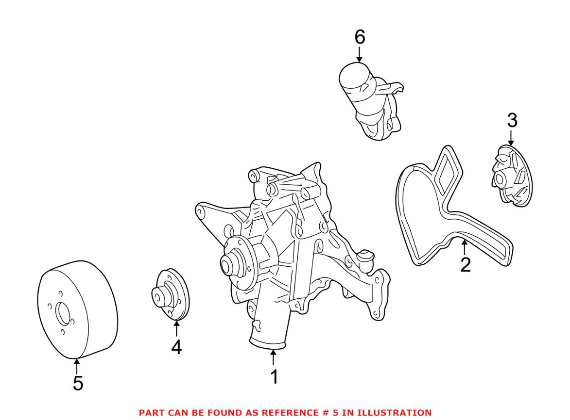 Mercedes Engine Water Pump Pulley 1122020110